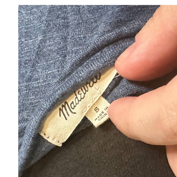 MADEWELL Knit Blue Long Sleeve top - Size Small - Picture 3 of 4